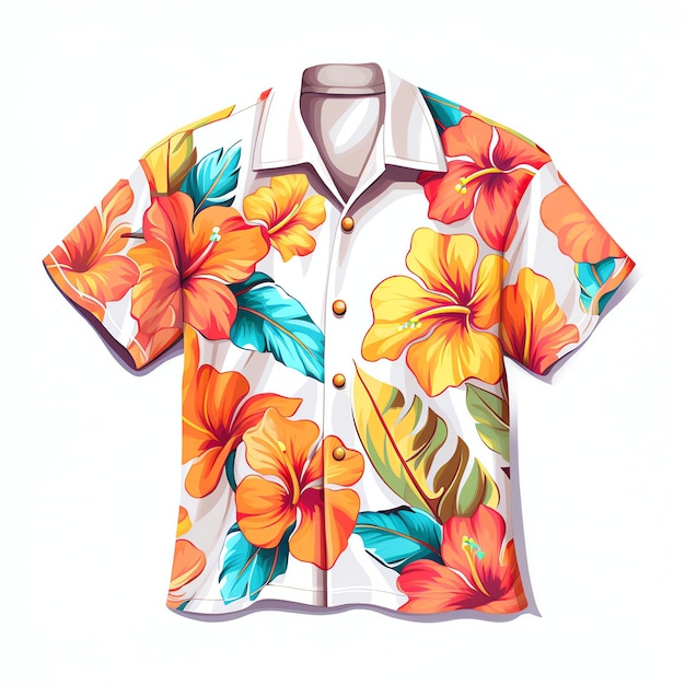 beautiful retro Hawaiian shirt clipart illustration