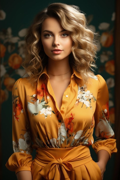 Beautiful retro style girl