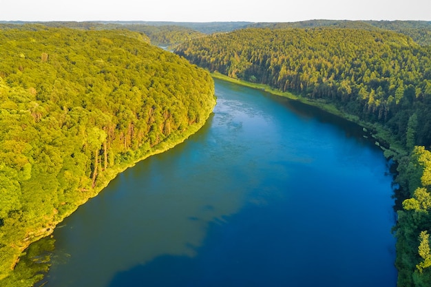 Photo a beautiful river with crystalclear water and lush trees creating a picturesque haven