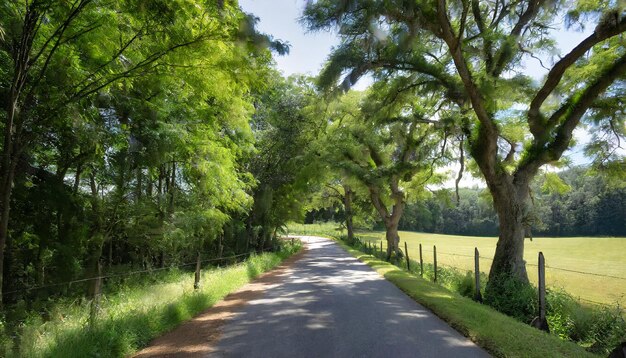 A Beautiful Road Through Lush Greenery