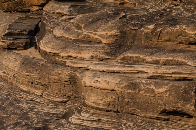 Beautiful rock canyon beside maekhong river