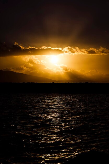 Beautiful Romantic Sunset and the Sea Photo