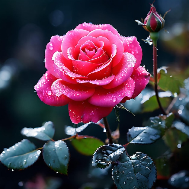 Beautiful rose in nature