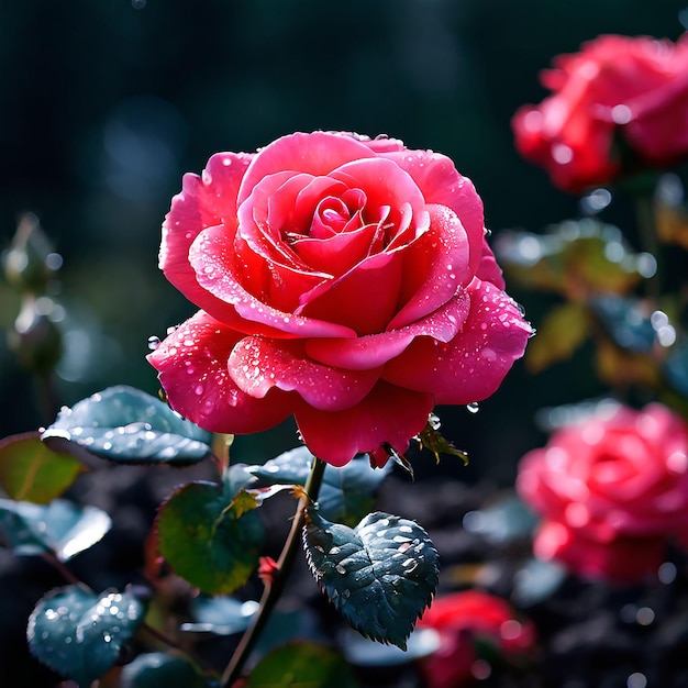 Beautiful rose in nature