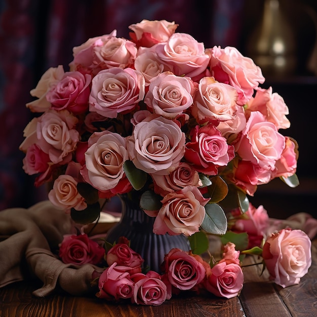 Photo beautiful roses bouquet