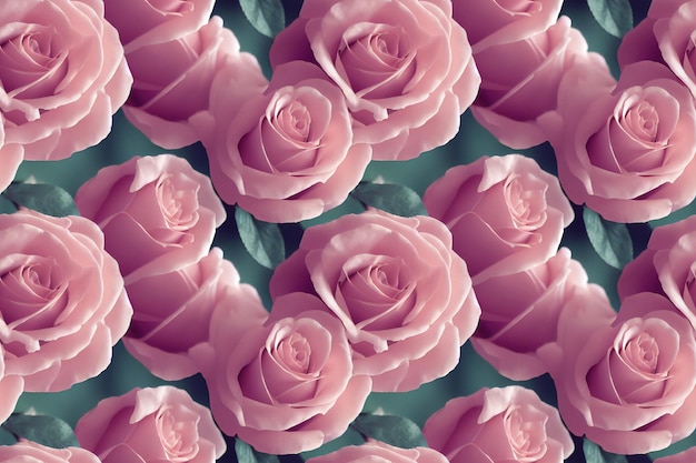 Beautiful roses seamless background Romantic flowers luxury repeating backdrop