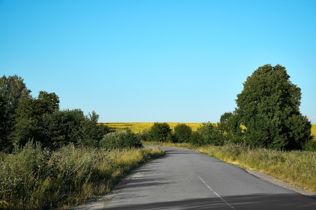 Beautiful rural landscape along the road