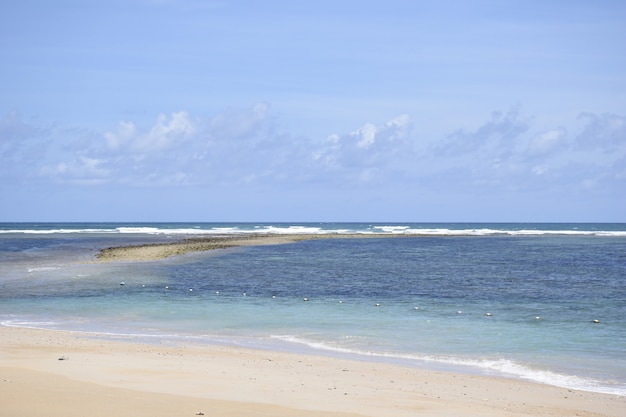 The beautiful sand at long beach in  Thailand.