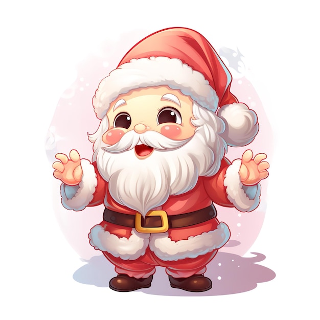 Beautiful Santa isolated on white background