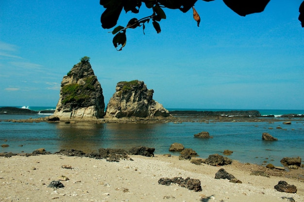 Beautiful sawarna beach, Indonesia