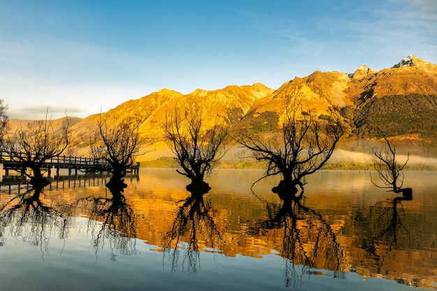 Beautiful scenery around Glenorchy Lake Wakatipu