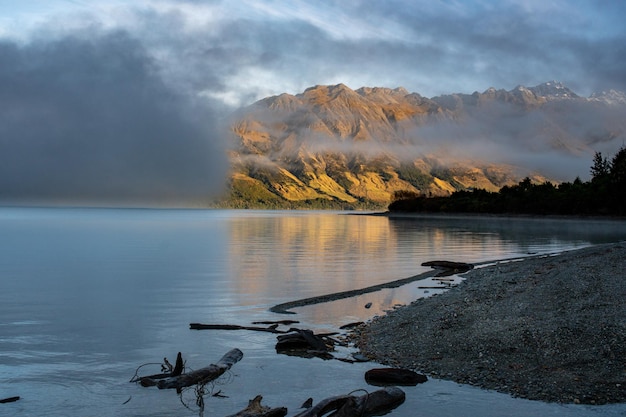 Beautiful scenery around Glenorchy Lake Wakatipu