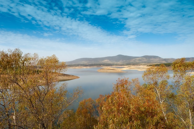 Beautiful scenery of the banks of a river 