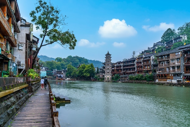 Photo beautiful scenery of fenghuang ancient town