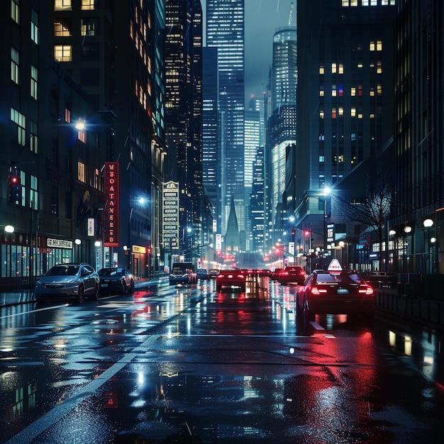 Beautiful scenery of a modern city in the night background