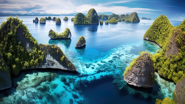 Beautiful scenery in Raja Ampat Indonesia