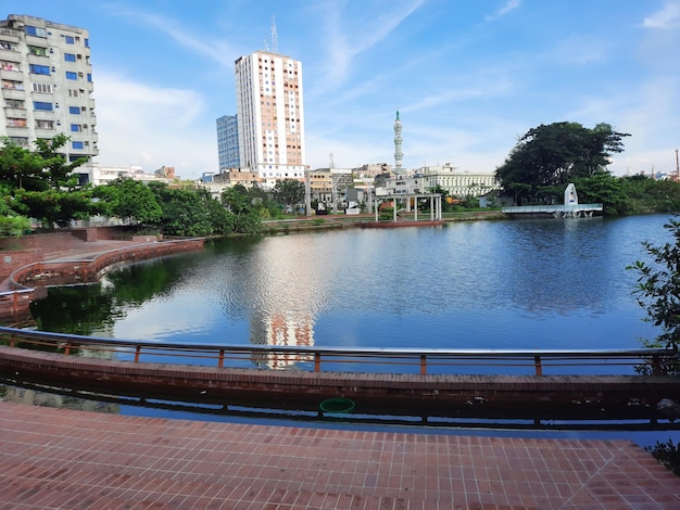 Beautiful scenery of a river under the sky