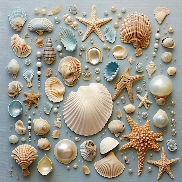 Beautiful Sea Jewels and Oysters Assortment