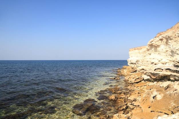 Beautiful sea landscape Rocky west cost of Crimea Europe Ukraine