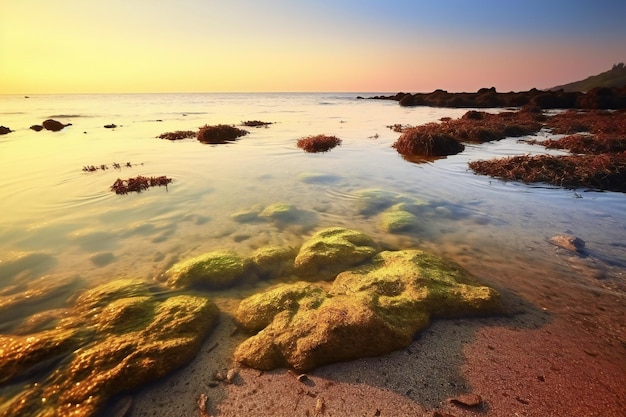 Beautiful seascape at sunset Composition of nature