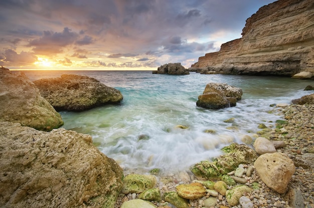 Beautiful seascape Sunset on the sea