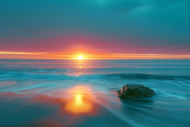 Beautiful seascape with sunset Composition of nature