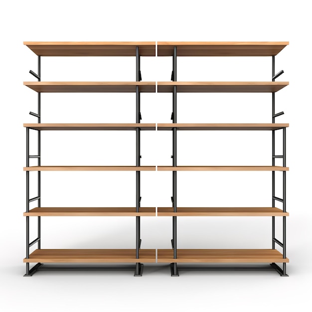 Photo beautiful shelving units isolated on white background