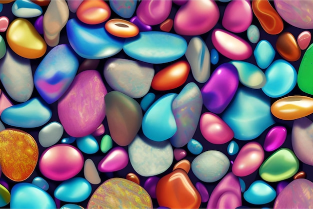 Beautiful Shining Stone Wallpaper Pebbles Background Shining Pebbles Background Colorful Stone Background AI Generative