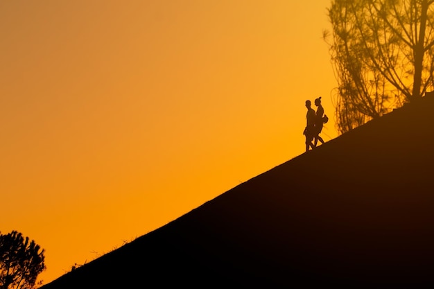 Beautiful shot of couple in the sunlight