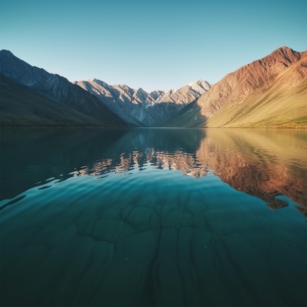 Beautiful Shot of Water Reflecting the Mountains