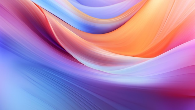 Beautiful silk flowing swirl of vibrant gentle calming colorful abstract 3d background