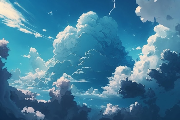 Beautiful sky background generative ai