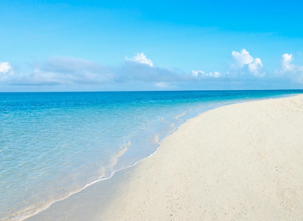 Beautiful sky and blue sea