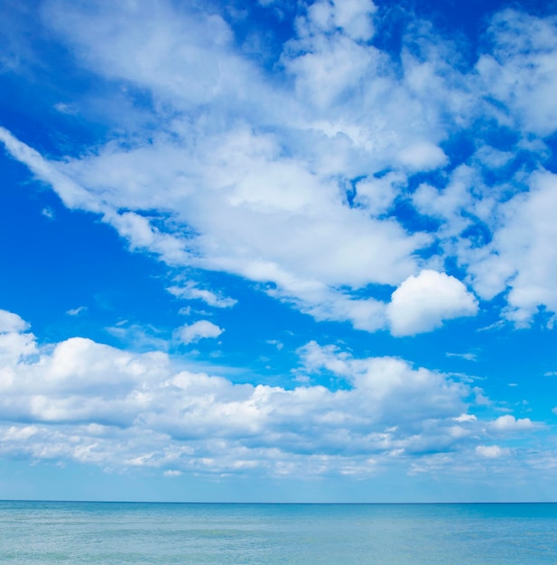 Beautiful sky and blue sea