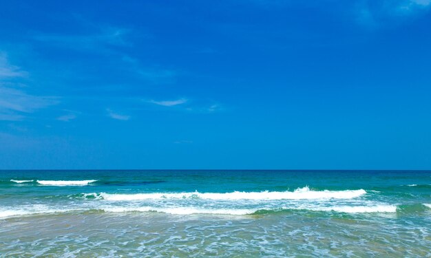 Beautiful sky and blue sea