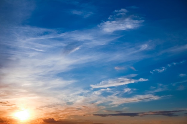 A beautiful sky clouds in nature in an atmosphere of clean air