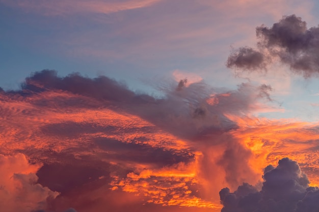 Beautiful sky at sunset background