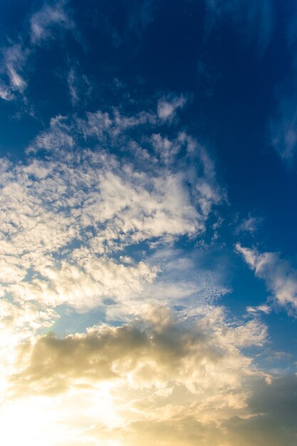 Beautiful sky with clouds background