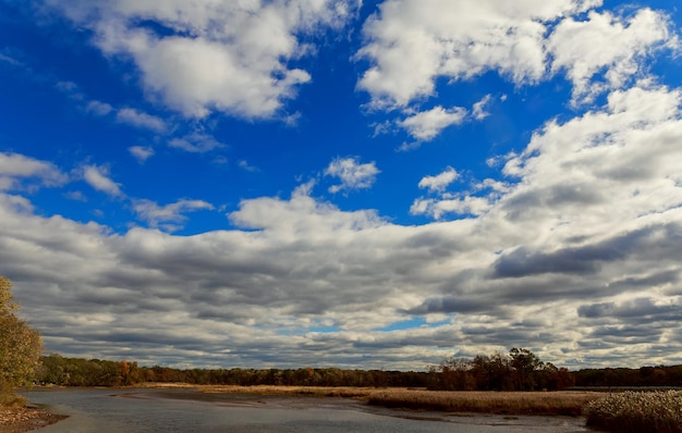 The beautiful sky with white clouds sunlight sunny sunshine vibrant view