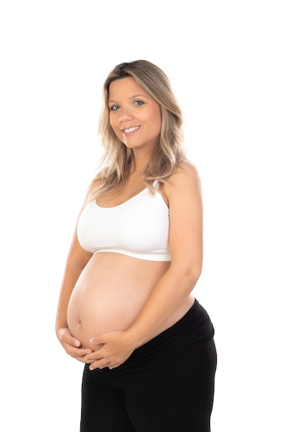 Beautiful smiling woman waiting for baby