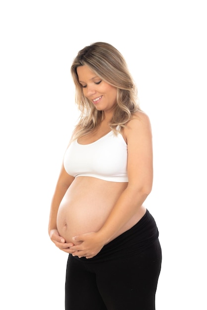 Beautiful smiling woman waiting for baby