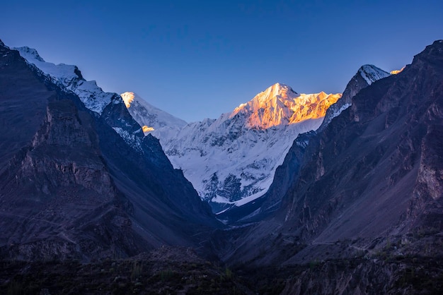 Beautiful snow mountain with Blue Sky from pakistan