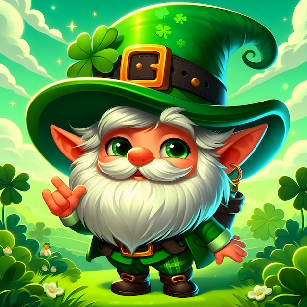 Beautiful Social Media banner Celebrating St Patricks Day gnome