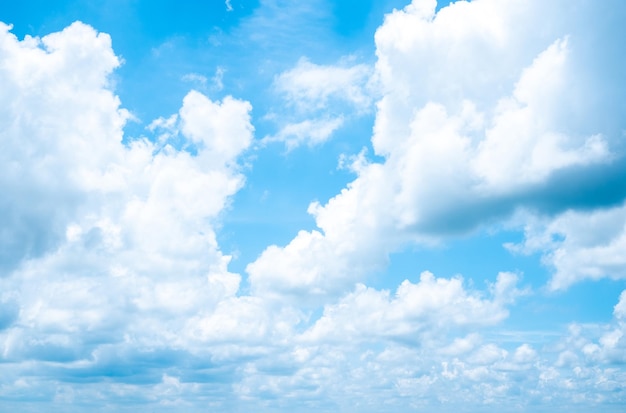 Beautiful soft white clouds on the blue sky perfect for the backgroundrainy season