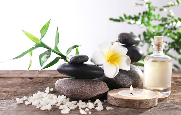 Beautiful spa concept on white background