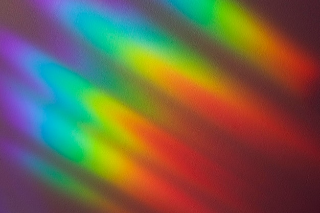 Beautiful spectral gradient of sunlight on the wall