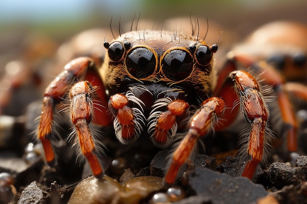 Beautiful spider close up detailed focus stacked photo Macro shot