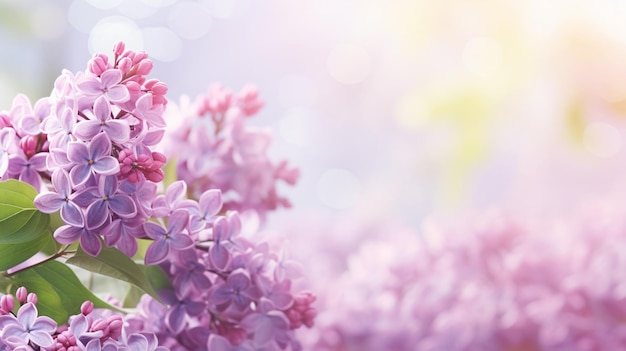 Beautiful spring background with lilac flowers