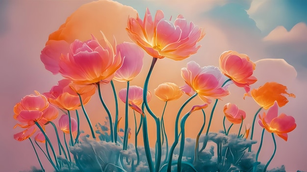 Beautiful spring floral wallpaper