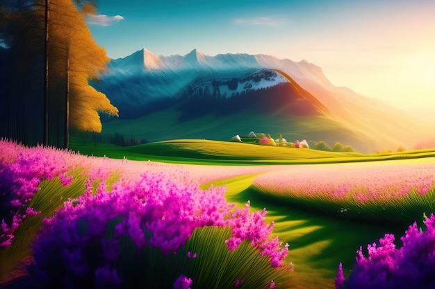 Beautiful spring landscape